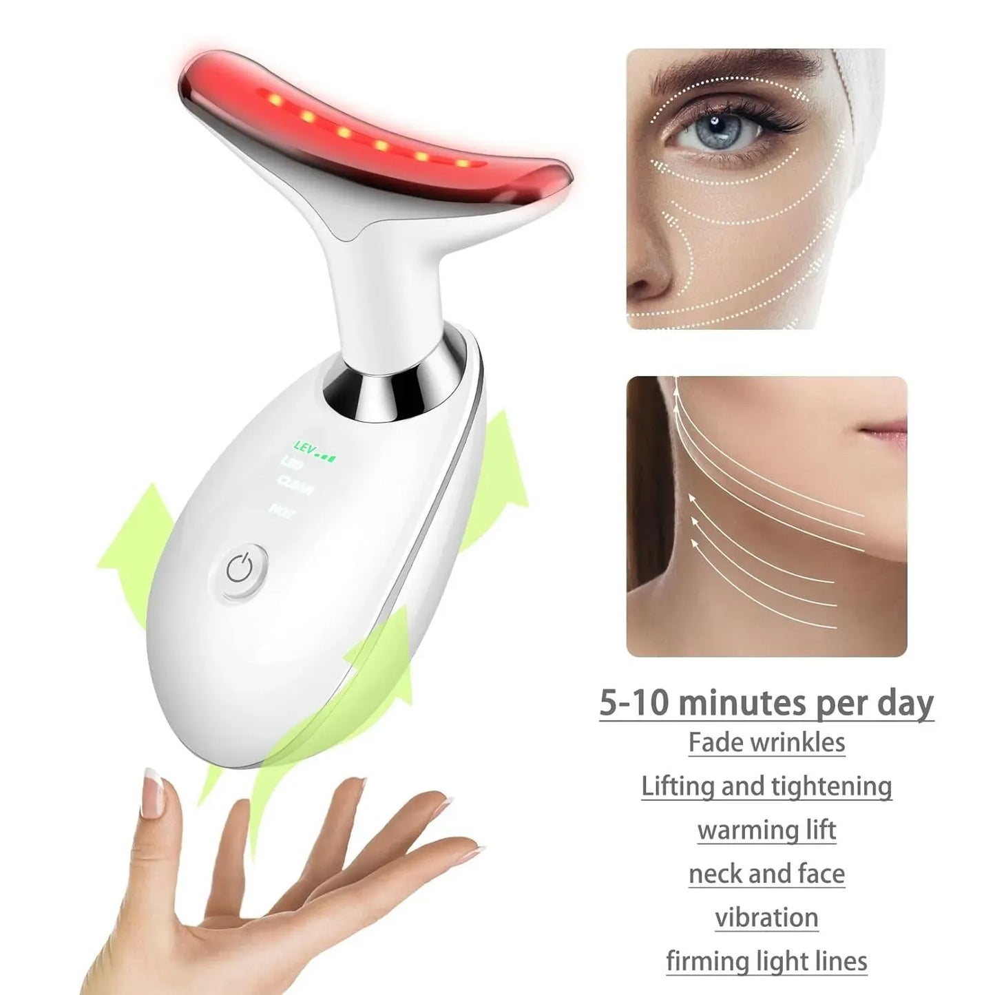 Face & Neck Massager – Skin Tightening & Anti-Aging Therapy